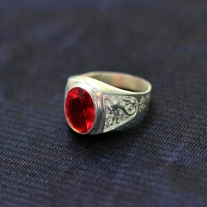 Natural Ruby Silver Ring